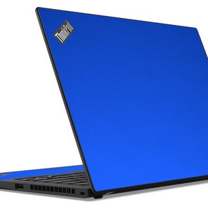 May include: A blue Lenovo ThinkPad laptop with the ThinkPad logo on the lid.
