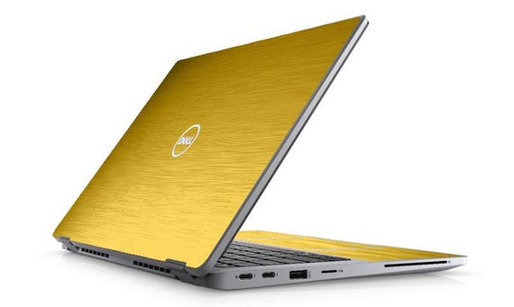 Brushed Aluminum Vinyl Lid Skin Cover For Dell Latitude E6500 Laptop – Decal Sticker
