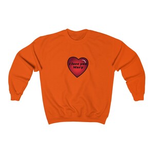 Men&#39;s Love for Mary Sweatshirt, Unisex Heavy Blend Crewneck Sweatshirt