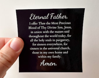 St. Gertrude Prayer Static Cling | Catholic Decor, Souls in Purgatory (Pack of 5)