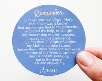 MEMORARE Prayer Static Clings PACK OF 10