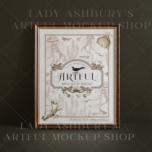 Dark and moody frame mockup, wooden frame, dark gray, gloomy minimalism - no.105
