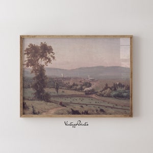 Vintage Landscape Painting: Rustic Nature Scenery (Digital Download) 216