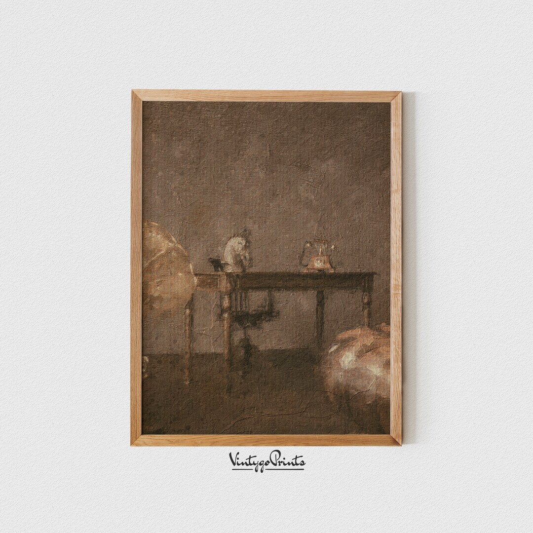 Rustic Home Decor Painting Vintage Wall Art Moody Art Print