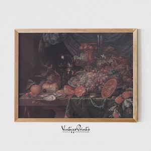 Vintage Kitchen Still Life Painting: Fruits Wall Art (Printable Digital Download) 213