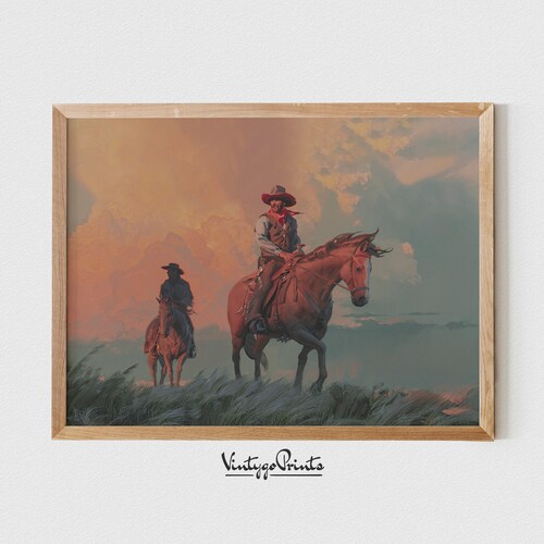 Western Horse Wall Art Etsy