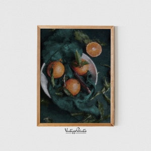 Vintage Oranges Oil Painting | Fruits Still Life Wall Art | Old Century | Vintage Wall Art | PRINTABLE Digital Download | 062