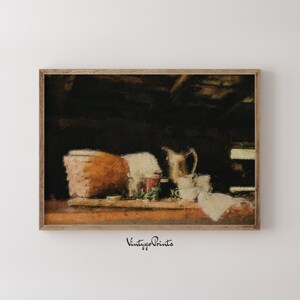 Vintage Kitchen Picnic Set Still Life | Old Century Farmhouse Wall Art | PRINTABLE Digital Download | 016