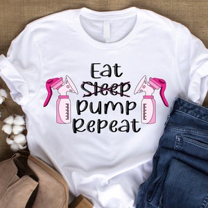 Eat, sleep, pump, repeat SVG png Datei; Stillen digitaler Download; ausschließlich Pumping svg png; Muttermilch, Mama Shirt