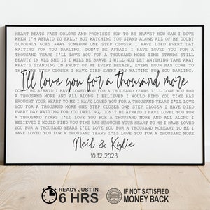 Wedding Song Lyrics, Personalized First Dance Favorite Song, 1st Anniversary, Custom Valentines Day Gift, Unique gift, Gift for her, present