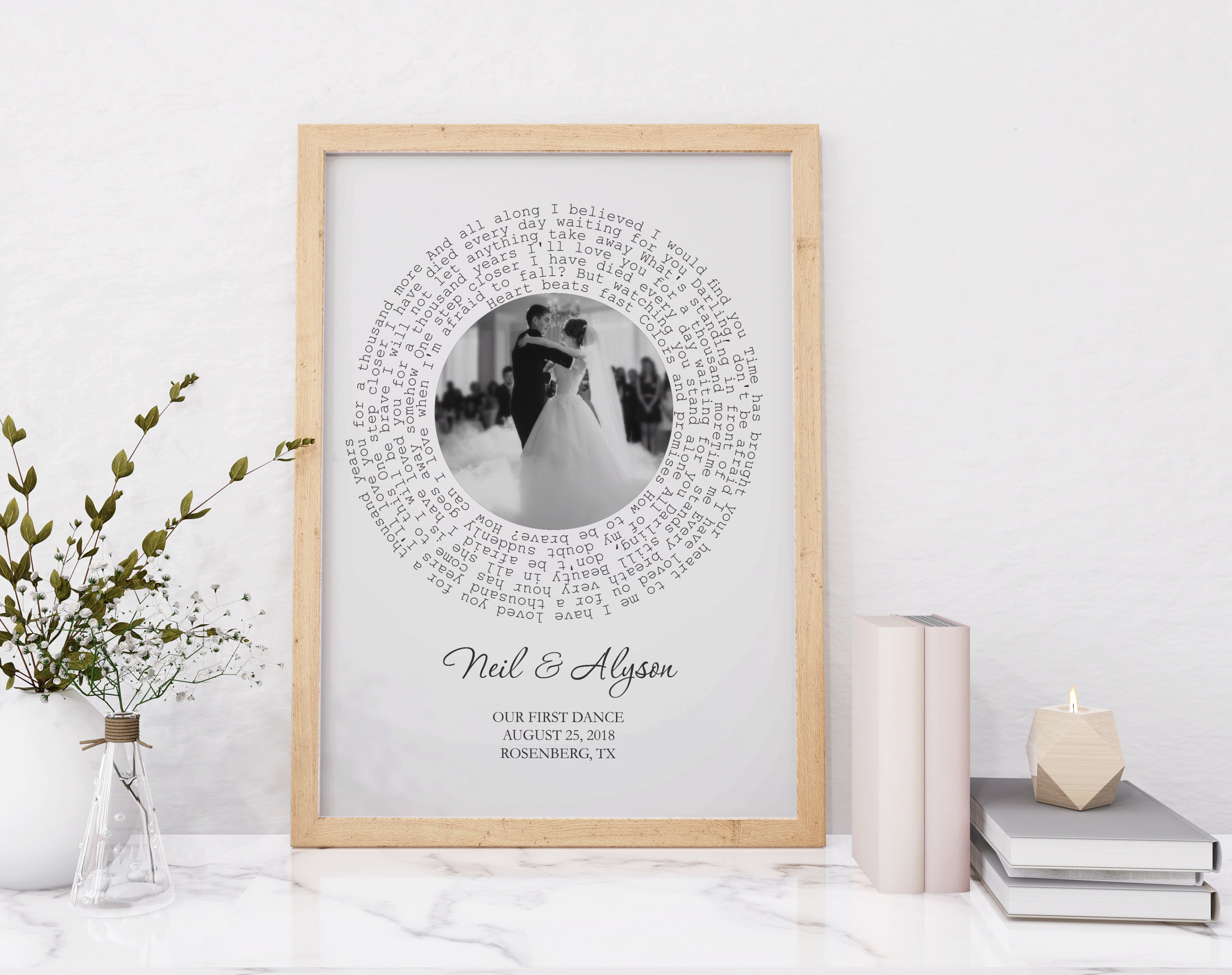 First Dance Graphics Custom Wedding Song Lyrics First Dance Art Print 1st 2nd 3rd - Etsy