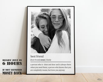 Best Friend Birthday Gift, Best Friend Gift, Personalized Gifts, Best Friends Portrait, Best Friend Christmas Gift, Sister Print, Photo Gift