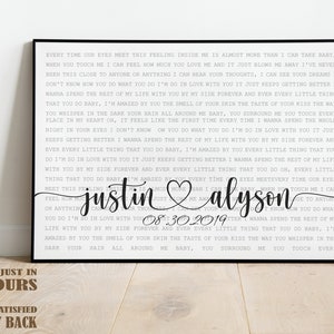 Letras de músicas personalizadas para casamento, arte de parede, presente para ela e ele, presente de aniversário para esposa, presente de dia dos namorados para marido, presente para casal