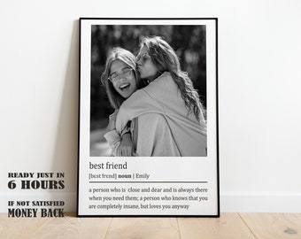 Best Friend Birthday Gift, Best Friend Gift, Personalized Gifts, Best Friends Portrait, Best Friend Christmas Gift, Sister Print