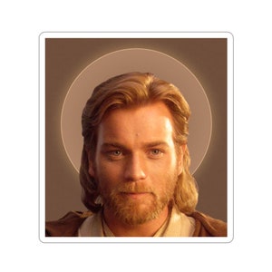 Obi-Wan Jesus Die-Cut Stickers, Star Wars Sticker, Funny Obi Wan Kenobi Sticker For Water Bottle, Laptop, Computer, Notebook, Gifts