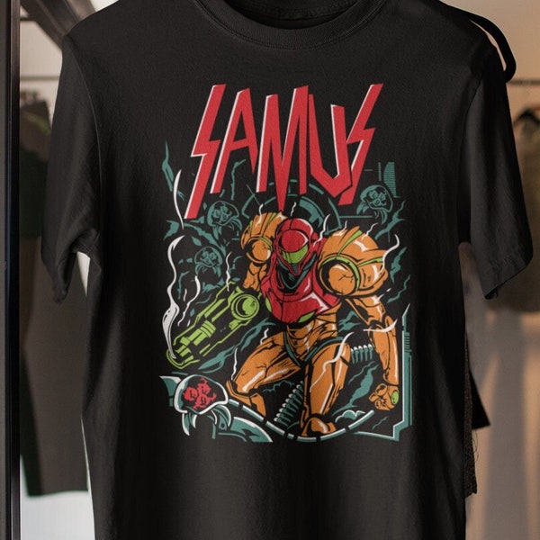 Samus Aran Metroid Men Tshirt | Classic Arcade tshirt, Gamer Tshirt, Retro Gaming tshirt, Video Game Tshirt, Cool tshirt, Arcade Gamer Gift,