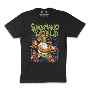 Super Mario World T-Shirt Retro SNES Gaming Tee Yoshi Dinosaur Island Shirt Classic Nintendo 90s Video Game Graphic Gamer Gift Tee