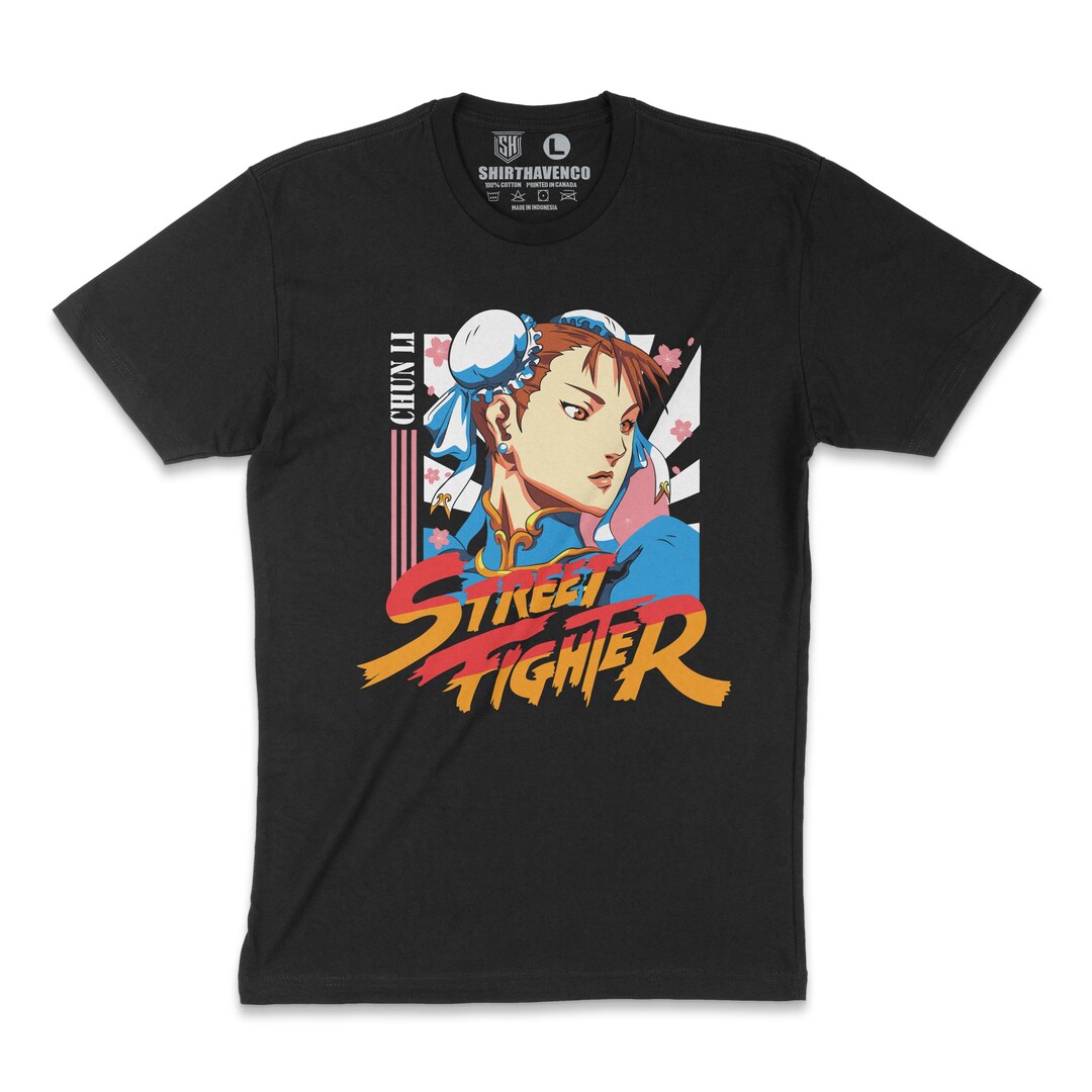 Chun-li T-shirt Street Fighter Tee Retro Arcade Shirt Capcom Gamer Girl ...