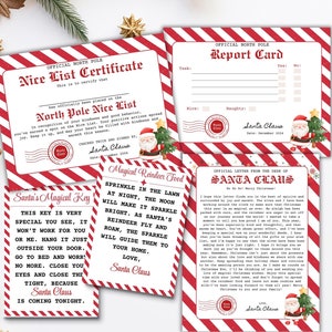 Carta a Papá Noel, carta de Papá Noel, llave mágica de Papá Noel, llave mágica, llave mágica para Papá Noel, comida para renos, etiquetas de comida para renos
