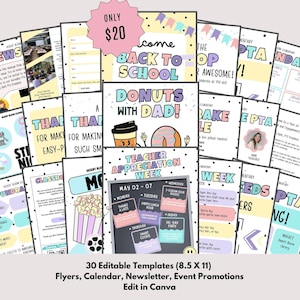 PTA bundle,monthly newsletter,pta meeting flyer,pta membership form,recruitment flyer,event calendar,why join the pta,we need volunteers,pta