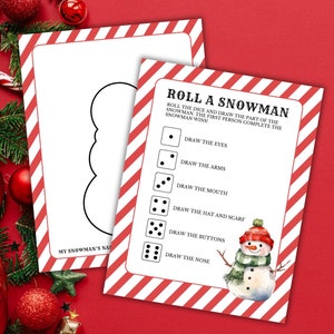 Roll a Snowman Dice Game: Family Holiday Activity (Digital Download)