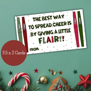 Holiday Teacher Gift Tag, Thank you Teacher Tag,  First Day of School Printable, Flair Pen School Supplies, Editable INSTANT DOWNLOAD