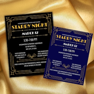 Hollywood Daddy Daughter Dance Flyer Template (Digital Download)