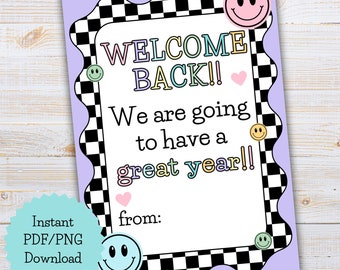 Back to School Gift Tag: Teacher Student Printable (Digital Download)