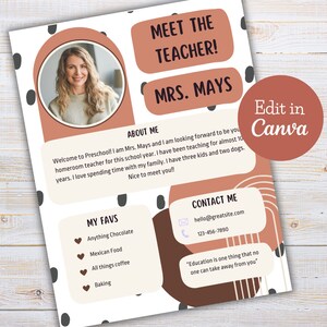 Boho Meet the Teacher Template: Editable Back to School Flyer (PDF)