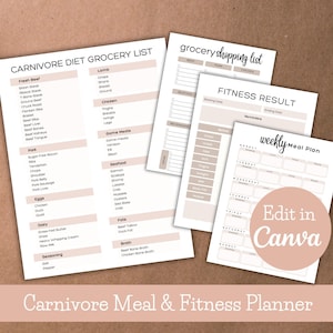 Carnivore diet, Lion diet, grocery list, weekly meal plan, keto meals, carnivore meal plan, printable shopping list, carnivore planner,keto