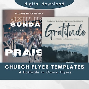 Editable Church Flyer Templates: Canva Christian Poster (Digital Download)