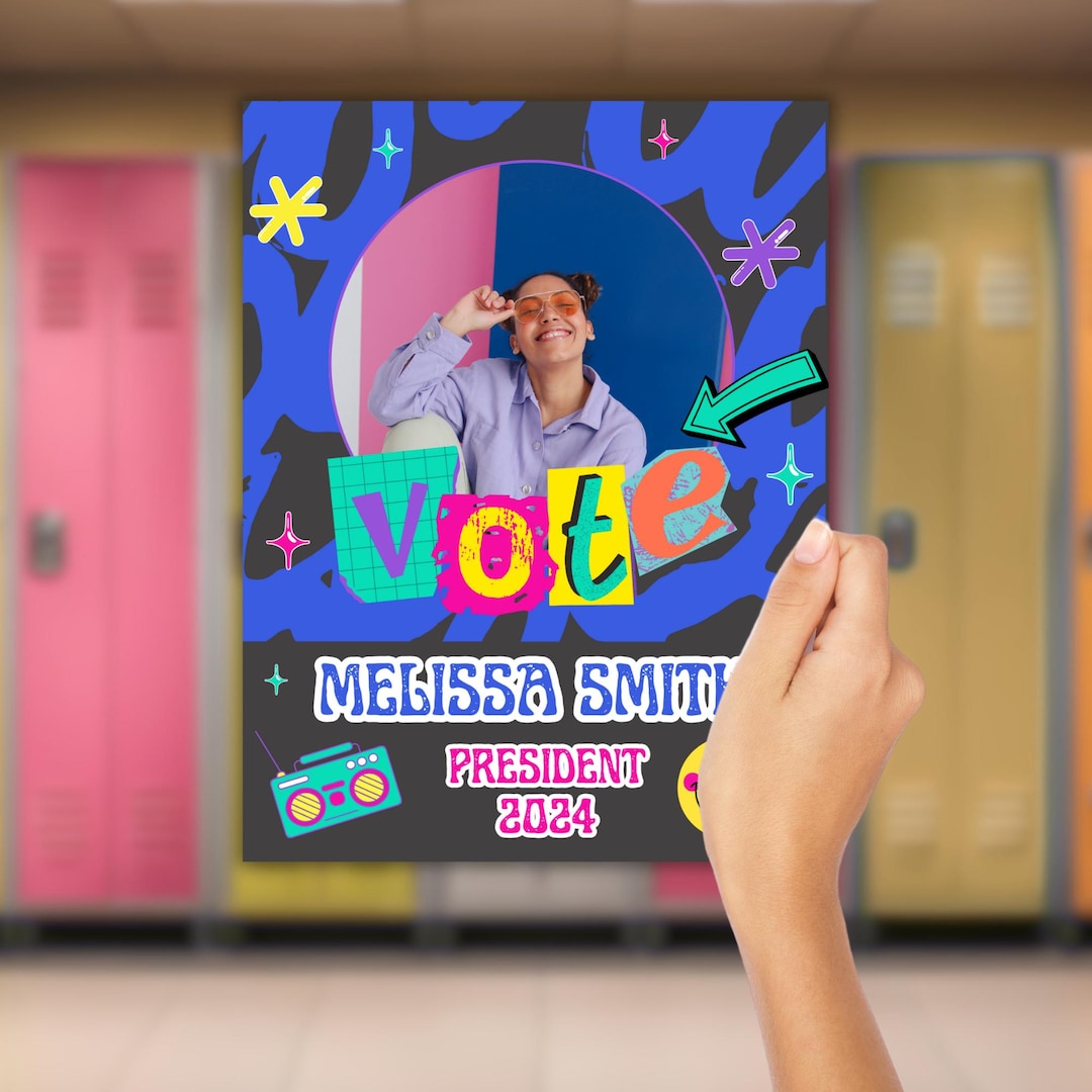 Plantillas de volantes de campaña del Consejo Estudiantil: Carteles de  votación editables (descarga digital) - Etsy México, image size:1080x1080