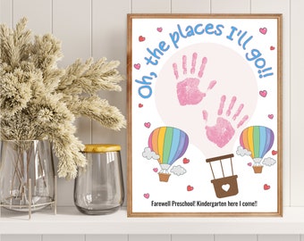 Last Day of School Handprint Keepsake: Dr. Seuss Inspired Art (Digital Download)