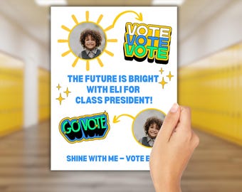 Student Council Campaign Flyer Template: Editable School Election Poster (Digital Download)