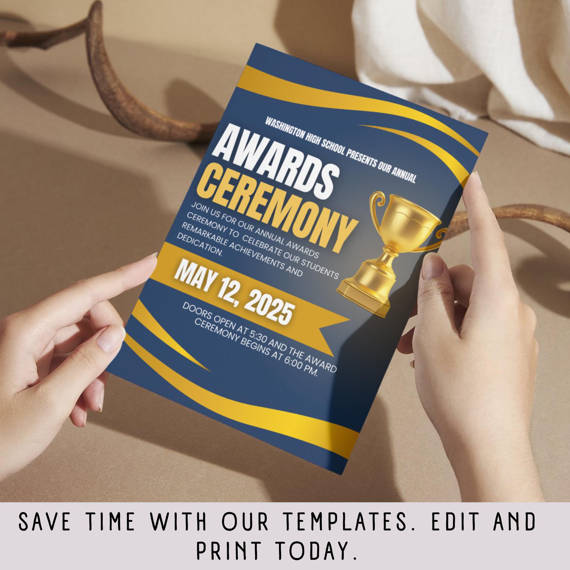 Awards Ceremony Invitation Template: Corporate, Sports, Banquet (canva ...