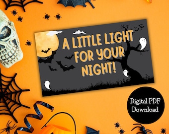 Editable Halloween Favor Tags: Trick or Treat, Class Gifts (Digital Download)