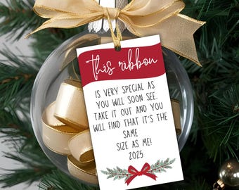 Ribbon Tag,Same Size As Me,Ribbon Ornament, Height Ornament Tag, Christmas Ornament, Keepsake, Ornament Tag,Ornament Tag Printable,classroom