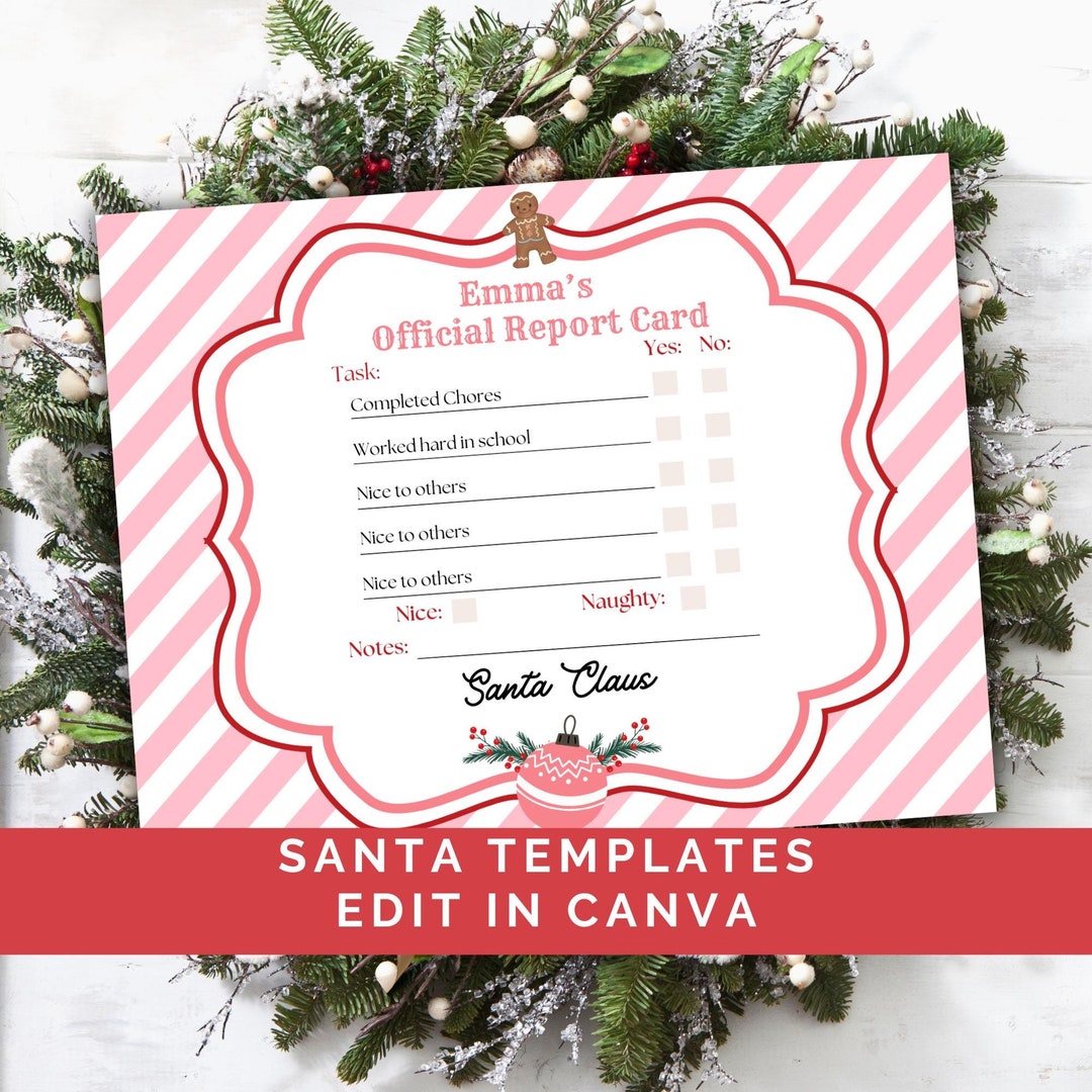 Personalized Letter From Santa Kit: Editable Canva Templates (digital ...