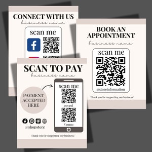 QR Code Business Flyer Template: Scan to Pay, Realtor Marketing ...