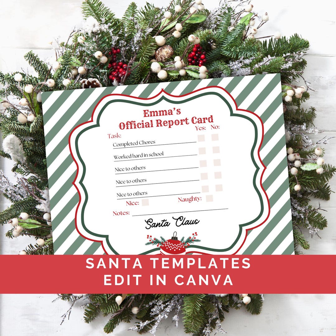 Personalized Letter From Santa Kit: Editable Canva Templates (digital ...