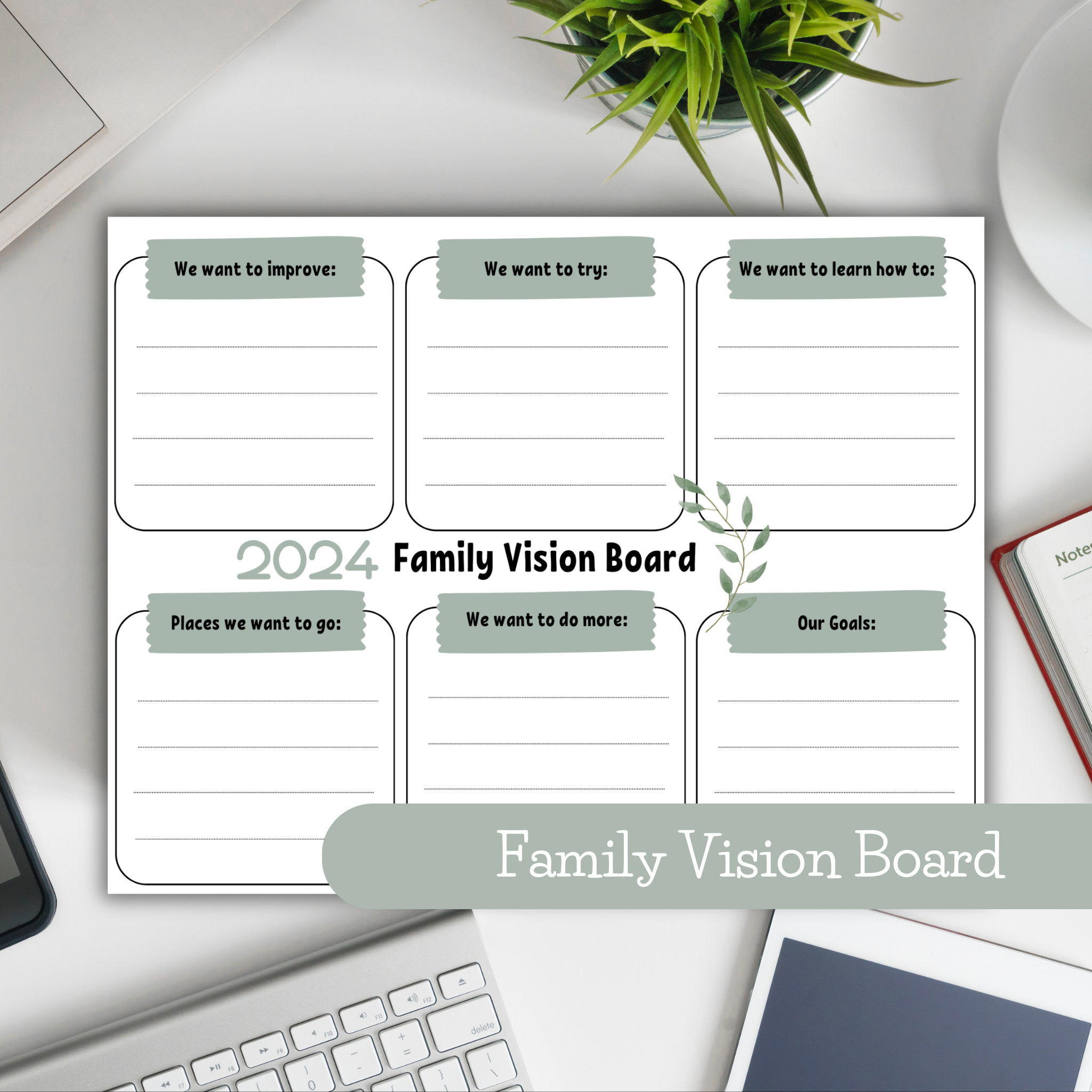 Family Vision Board, Vision Board, Vision Board Printables, Vision