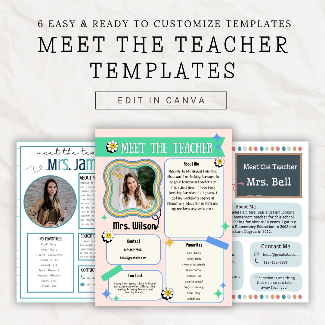 Editable Meet the Teacher Template: Back to School Flyer (digital ...