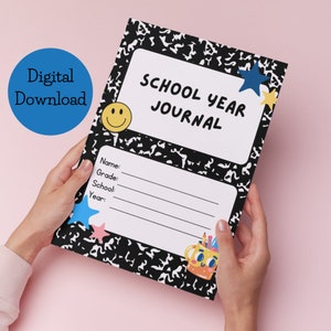 School Year Journal: Printable Memory Book Keepsake (Digital Download)