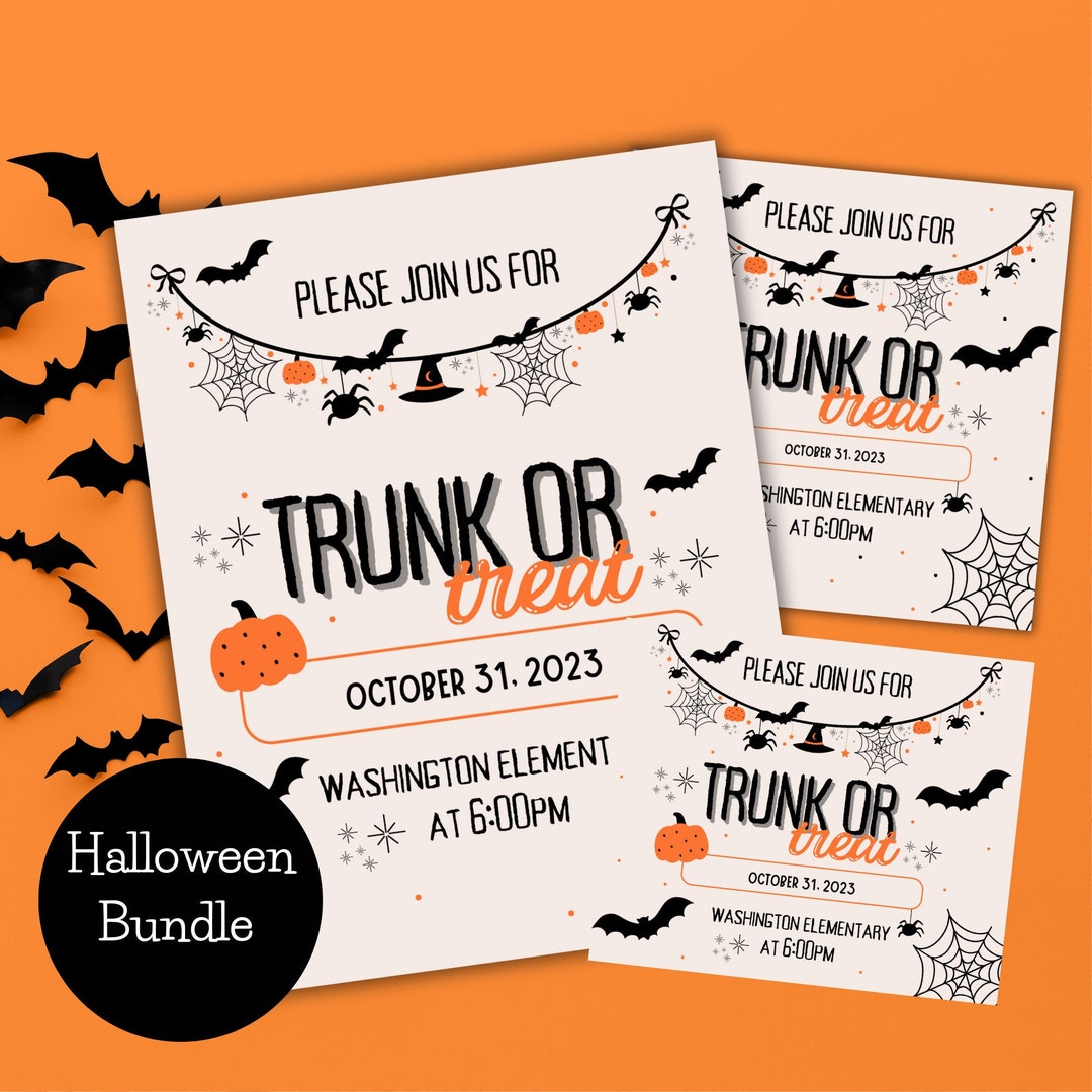Editable Halloween Flyer & Social Media Bundle (digital Download) - Etsy