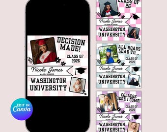 College Decision Day Announcement: Social Media Post (Canva Template)
