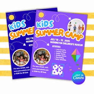 Plantilla de folleto para campamento de verano