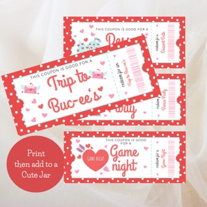 Editable, Kids Valentine Coupon, Valentines Day Coupons,valentine ...