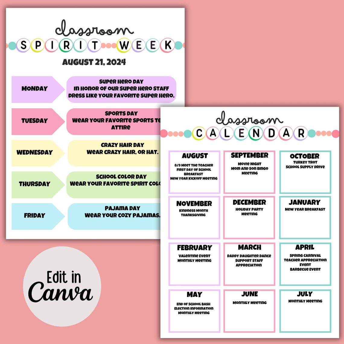 Editable Meet the Teacher Template Bundle: Canva Open House (digital ...