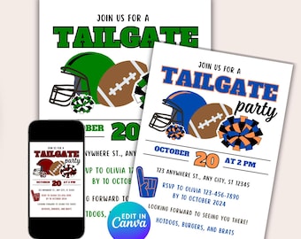 Tailgate-Partyeinladung: Bearbeitbare Canva-Vorlage (5x7)