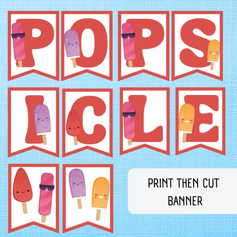 Popsocket Banner Popsicle Stand Printable Signs & Banner: Editable Canva Templates ...